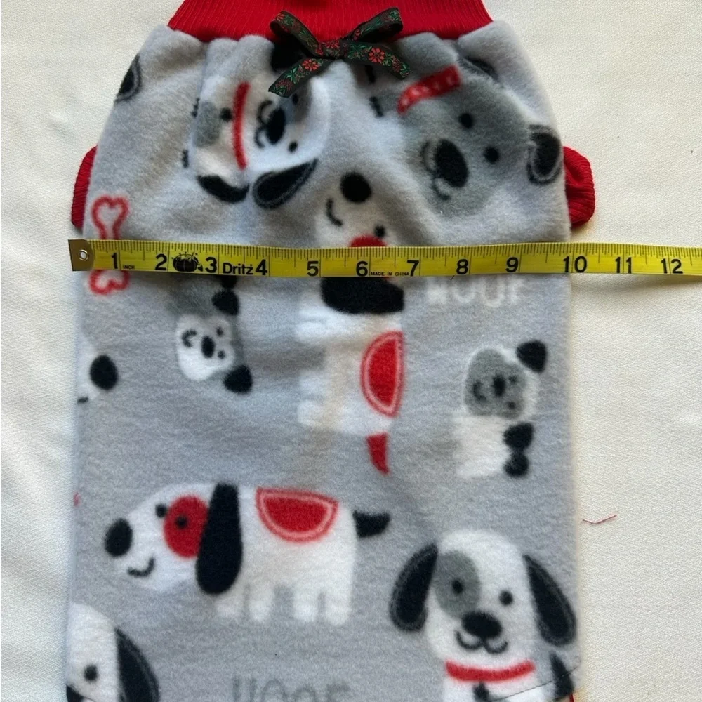 Handmade Dog Fleece Sweater | Size Large | Cozy Aesthetic | Red Trim | New
